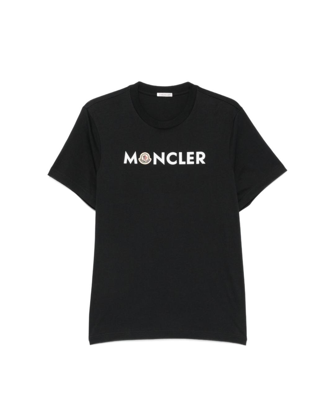 MONCLER Синяя хлопковая футболка, фото 1