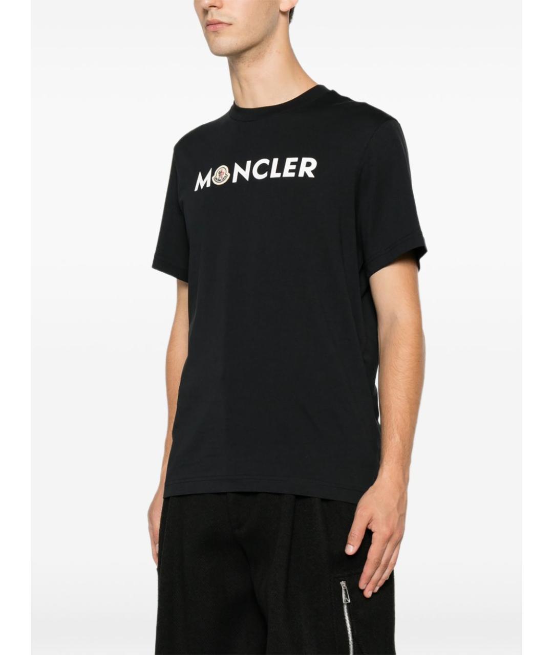 MONCLER Синяя хлопковая футболка, фото 5