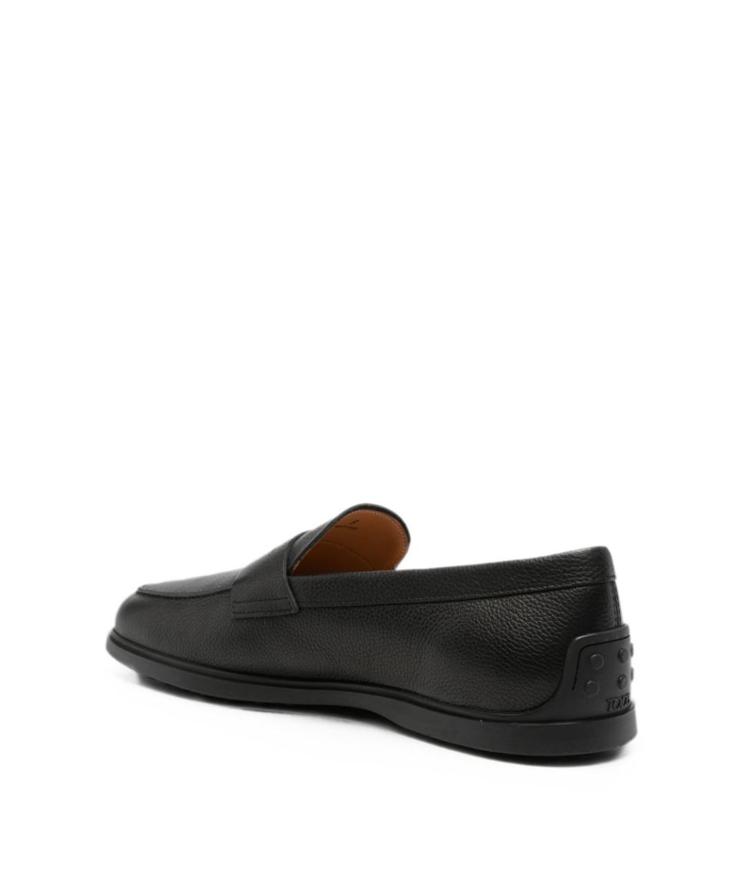 TOD'S Черные кожаные лоферы, фото 3