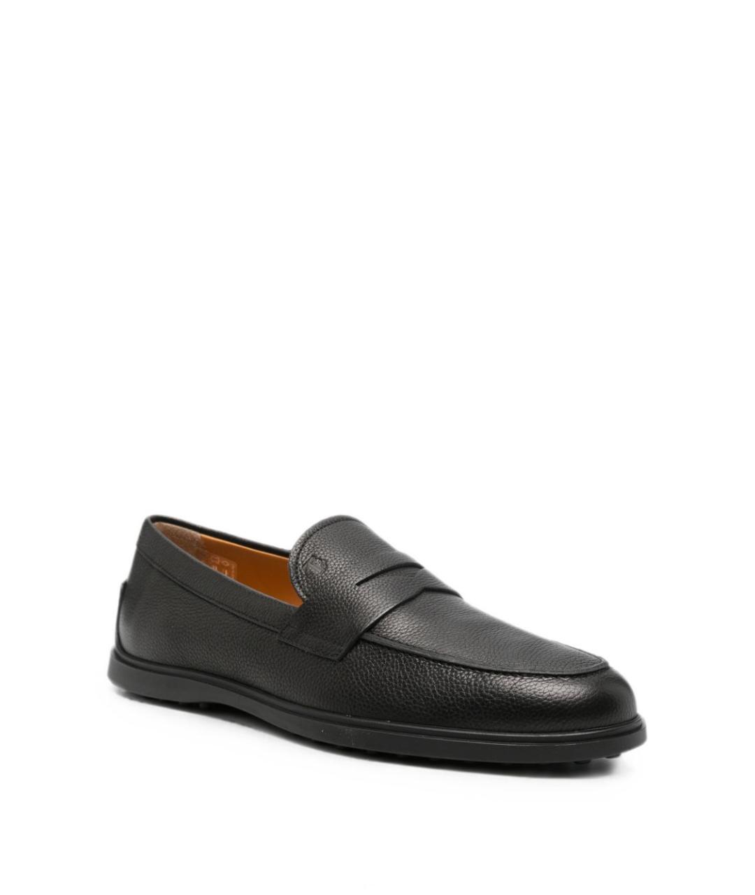 TOD'S Черные кожаные лоферы, фото 2