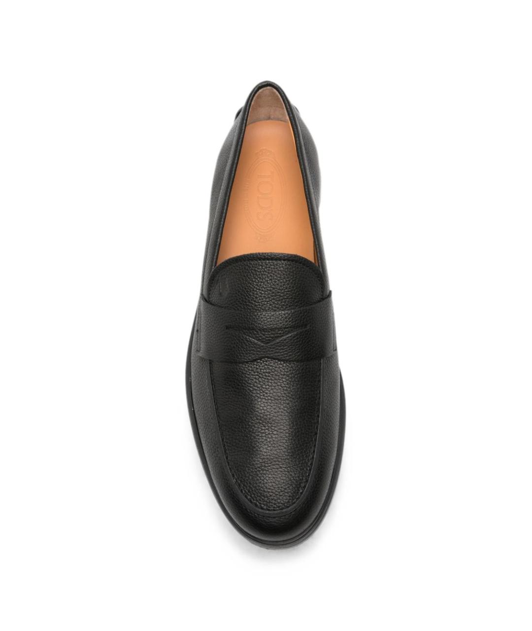 TOD'S Черные кожаные лоферы, фото 4