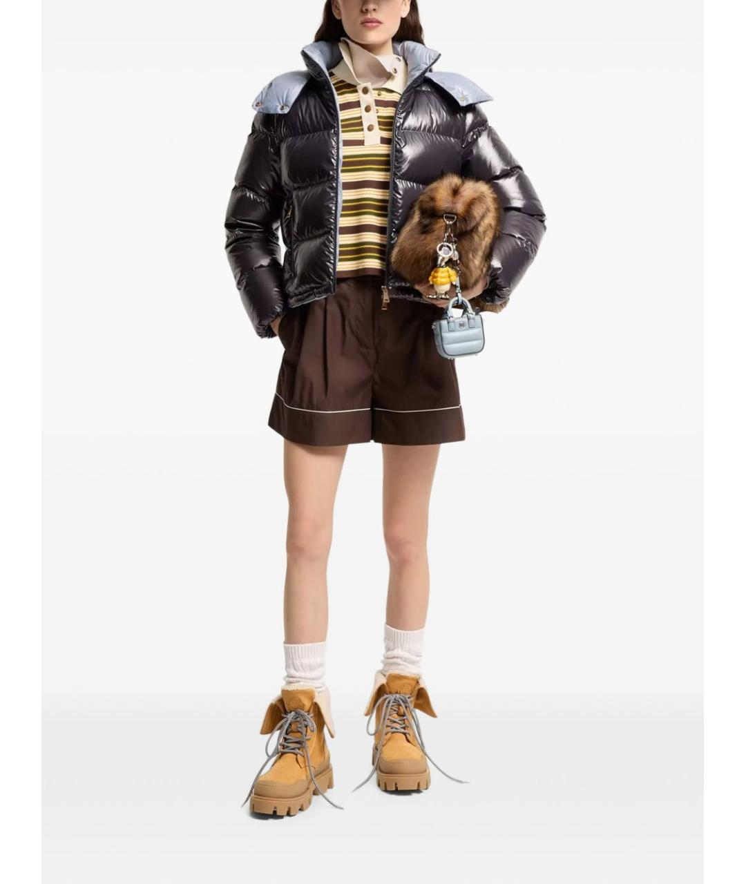MONCLER Синяя полиамидовая куртка, фото 6