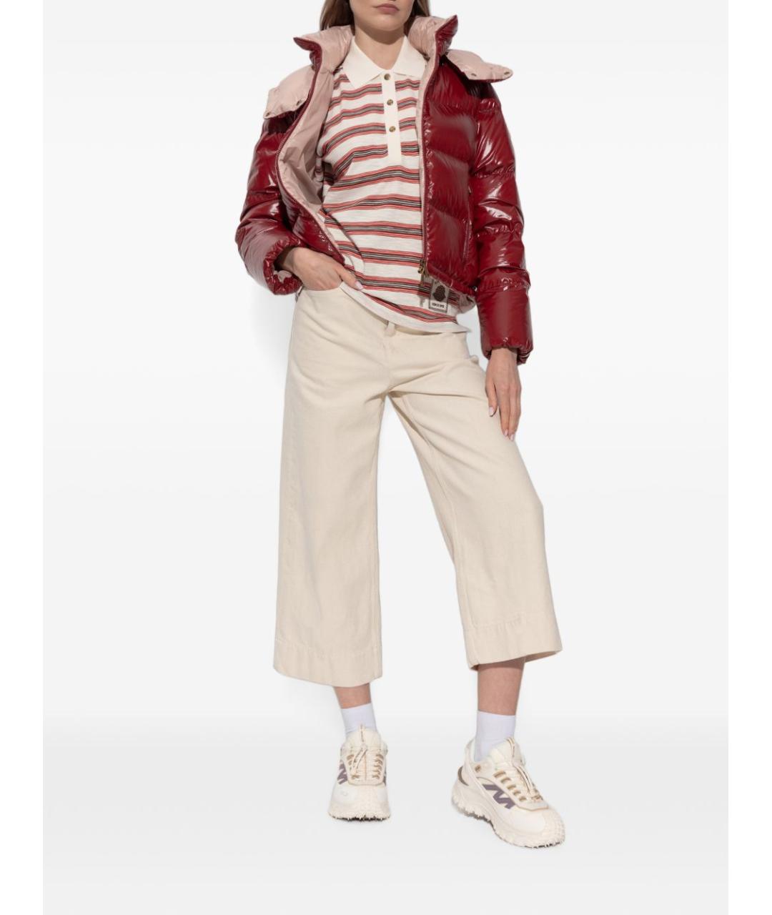 MONCLER Красная полиамидовая куртка, фото 2