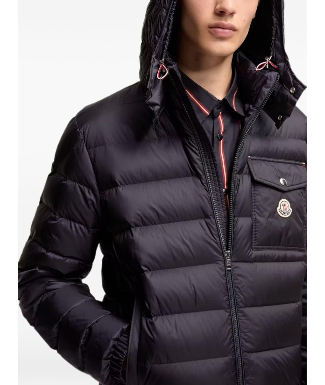 MONCLER Синяя полиамидовая куртка, фото 2