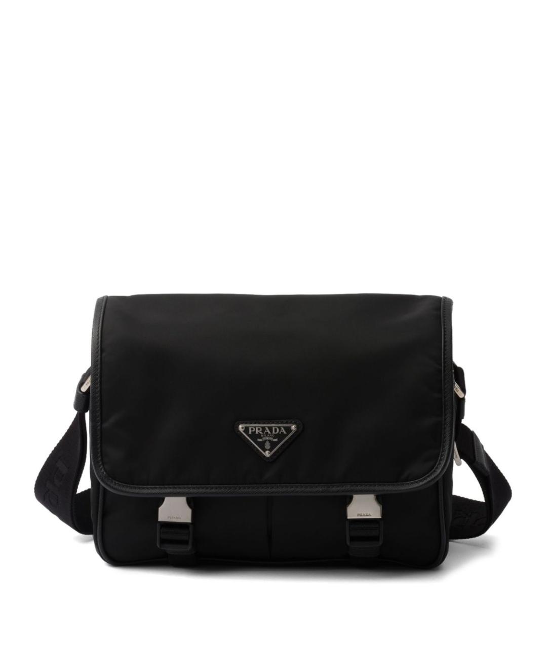 PRADA Черная синтетическая сумка на плечо, фото 1