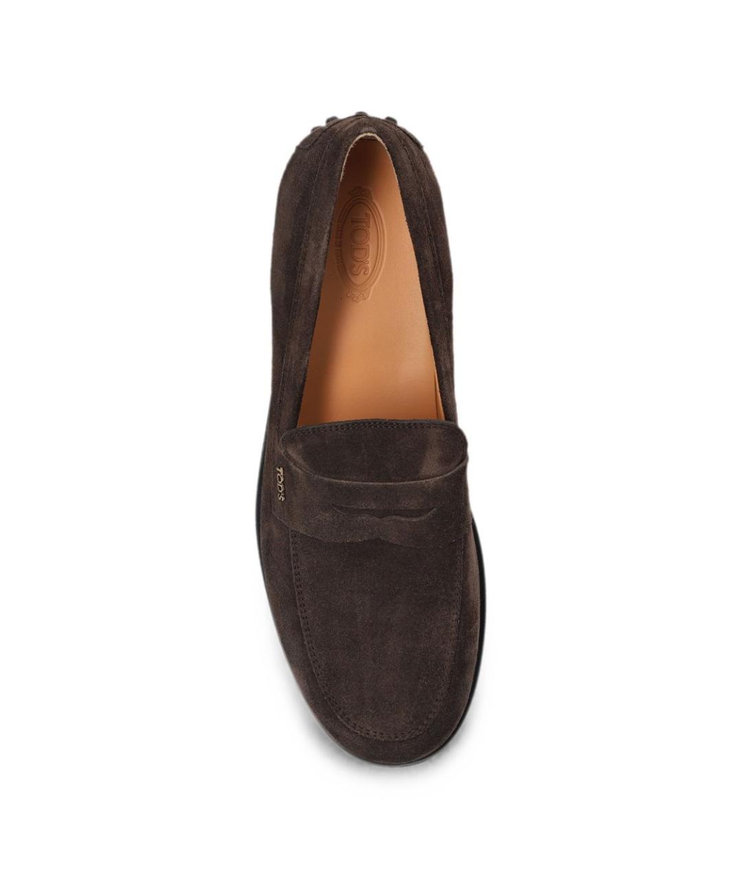 TOD'S Коричневые замшевые лоферы, фото 2