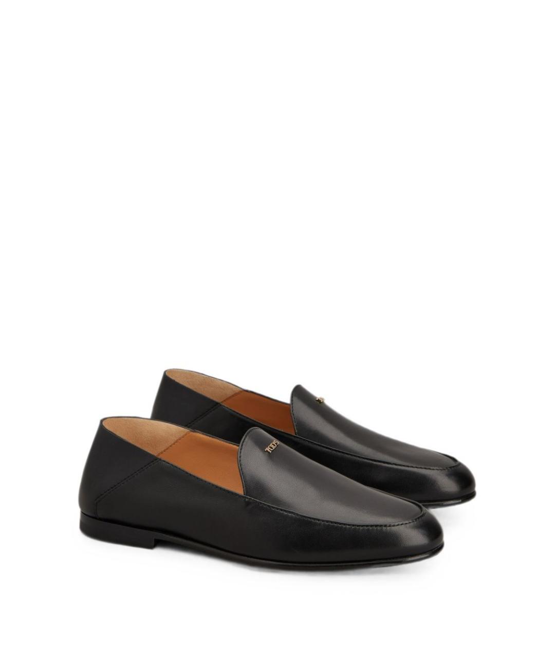 TOD'S Черные кожаные лоферы, фото 4