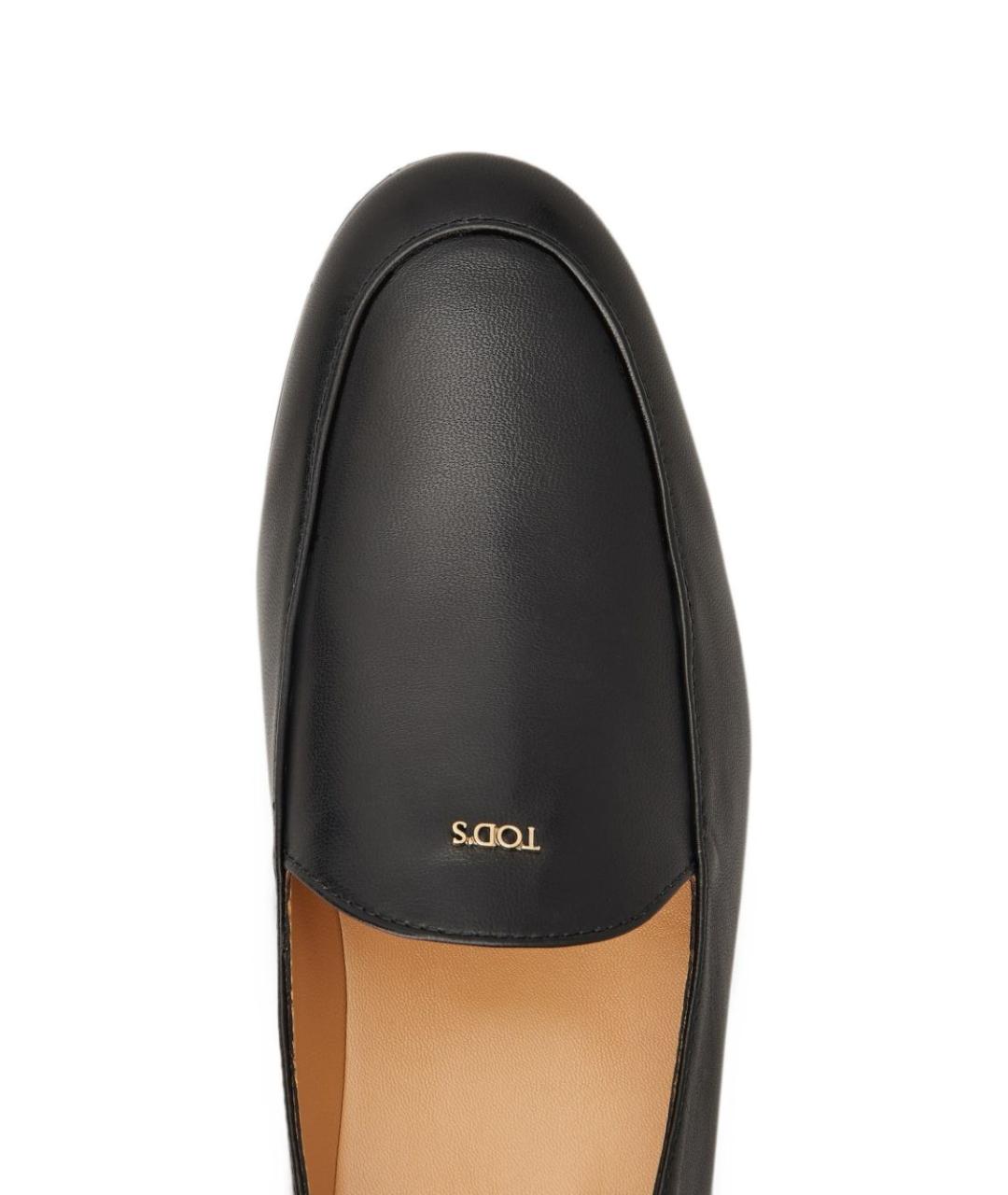 TOD'S Черные кожаные лоферы, фото 5