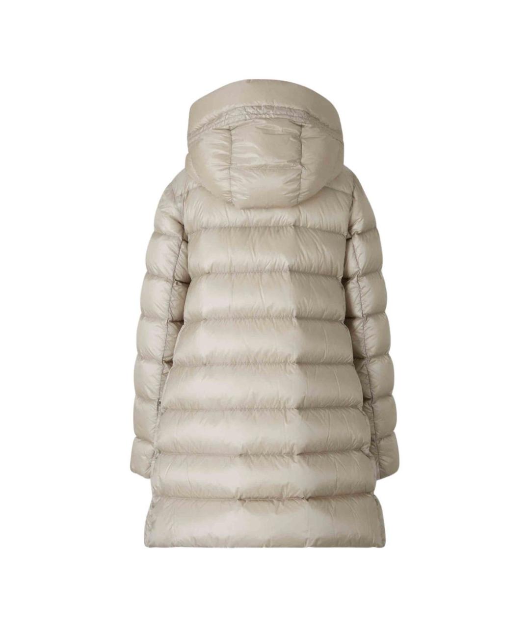 MONCLER Бежевый синтетический пуховик, фото 3