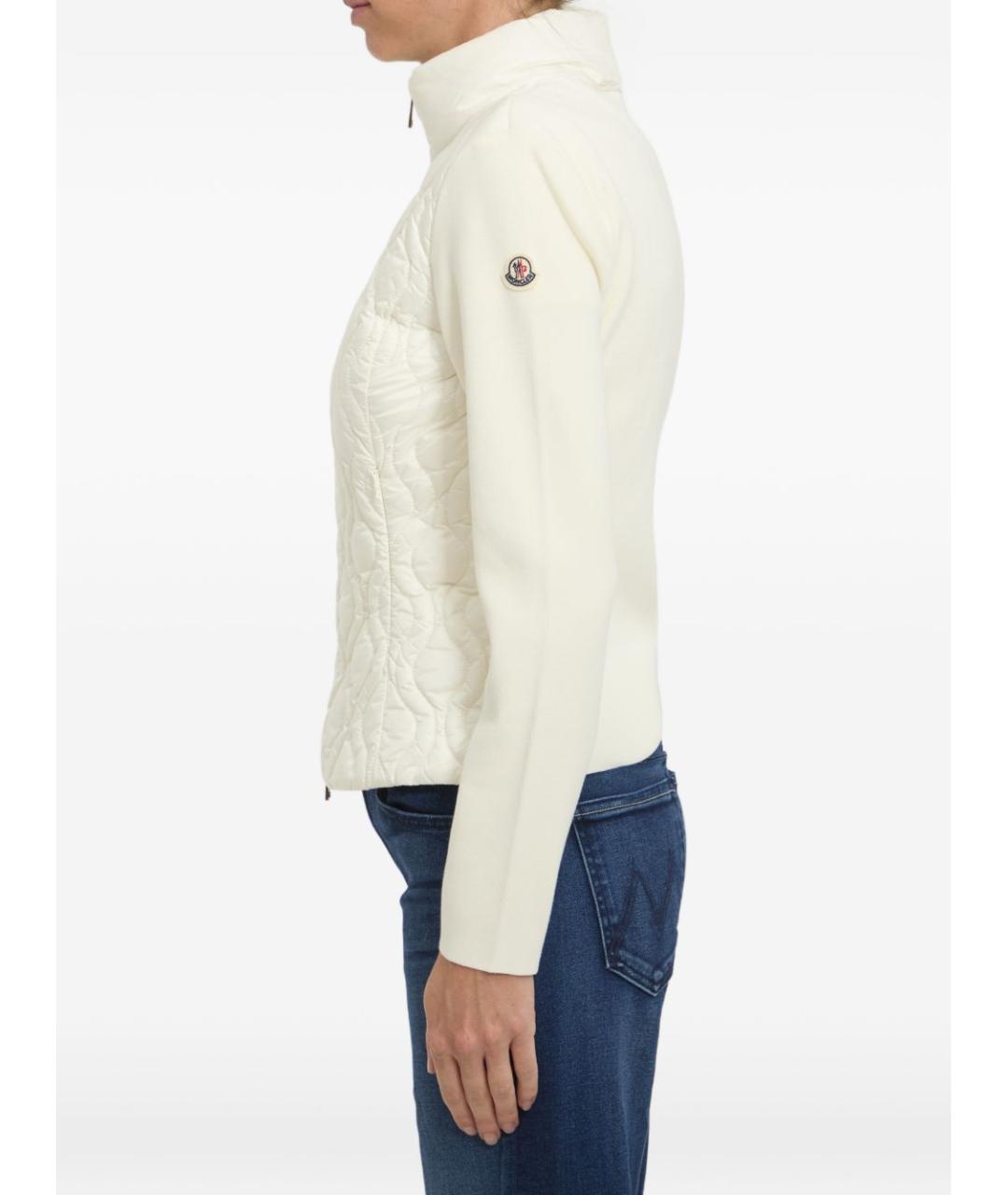 MONCLER Белый полиамидовый кардиган, фото 2