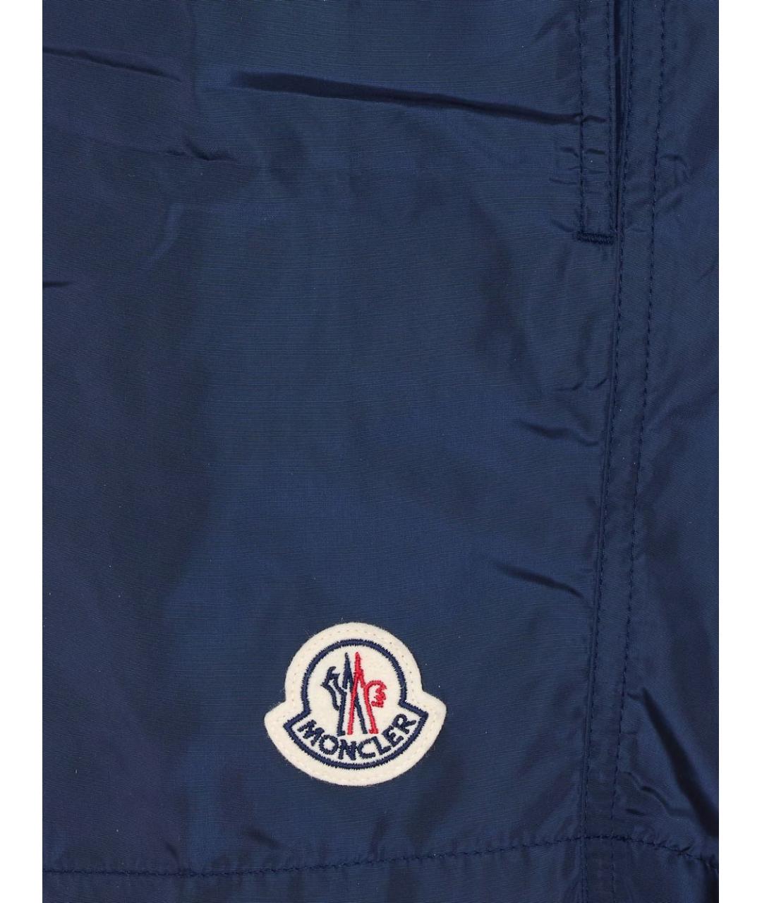 MONCLER Синие полиэстеровые плавки, фото 2
