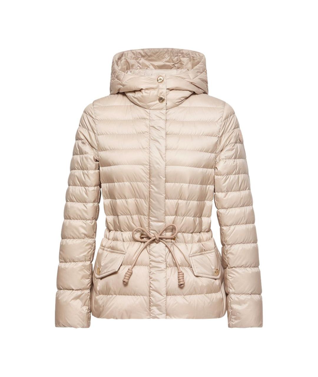 MONCLER Бежевая полиамидовая куртка, фото 1