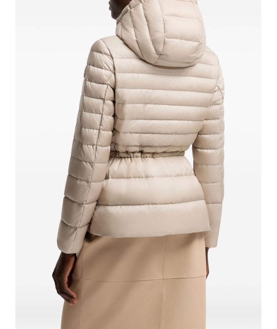 MONCLER Бежевая полиамидовая куртка, фото 2