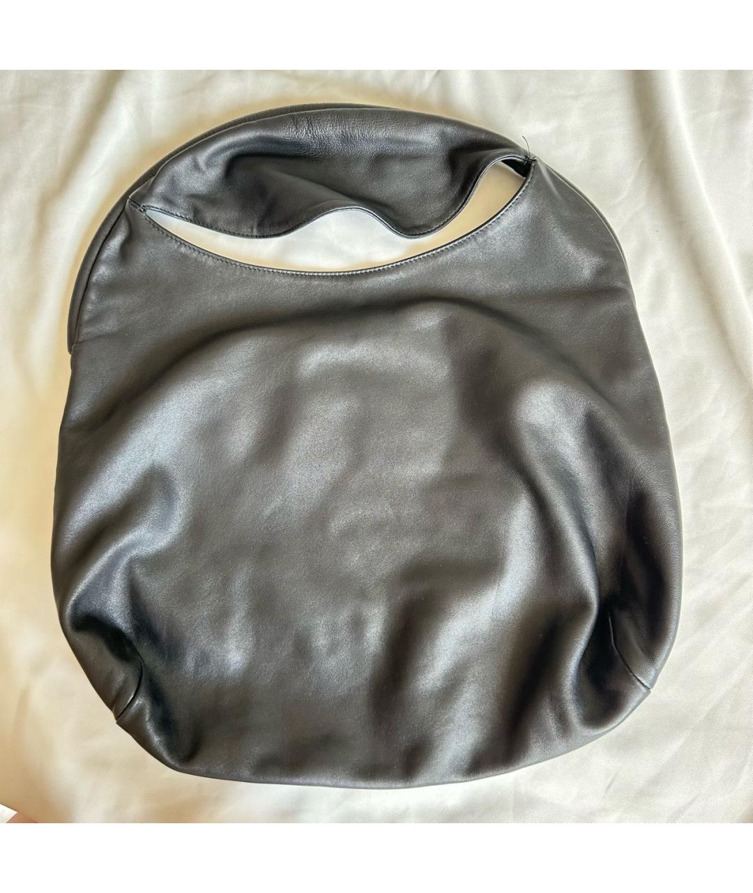 MAISON MARGIELA Черная кожаная сумка тоут, фото 2