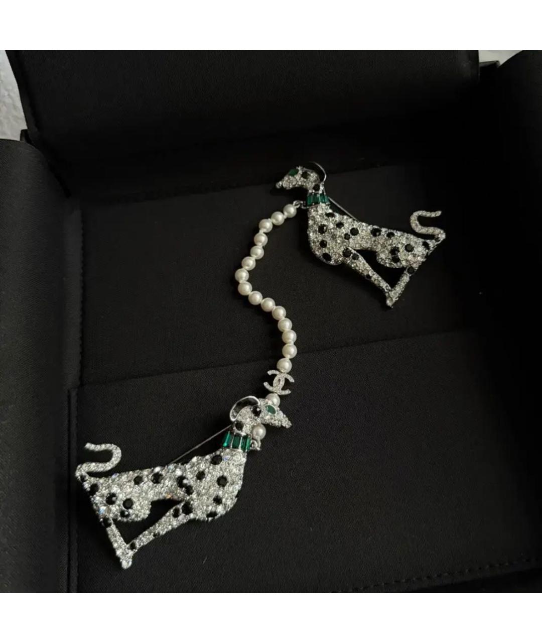 CHANEL Серебряная металлическая булавка / брошь, фото 3
