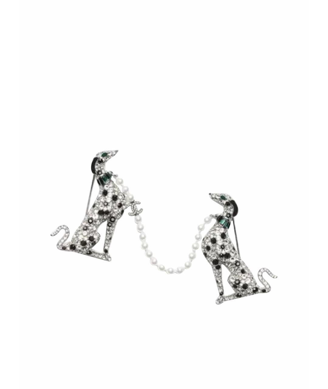 CHANEL Серебряная металлическая булавка / брошь, фото 1