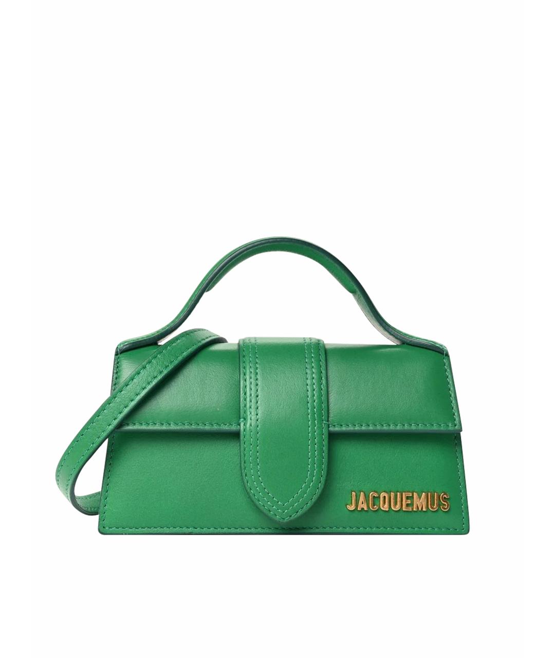 JACQUEMUS Зеленая кожаная сумка через плечо, фото 1