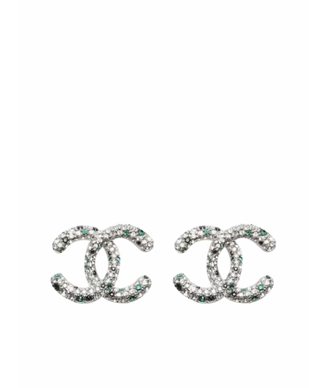 CHANEL Серебряные металлические серьги, фото 1