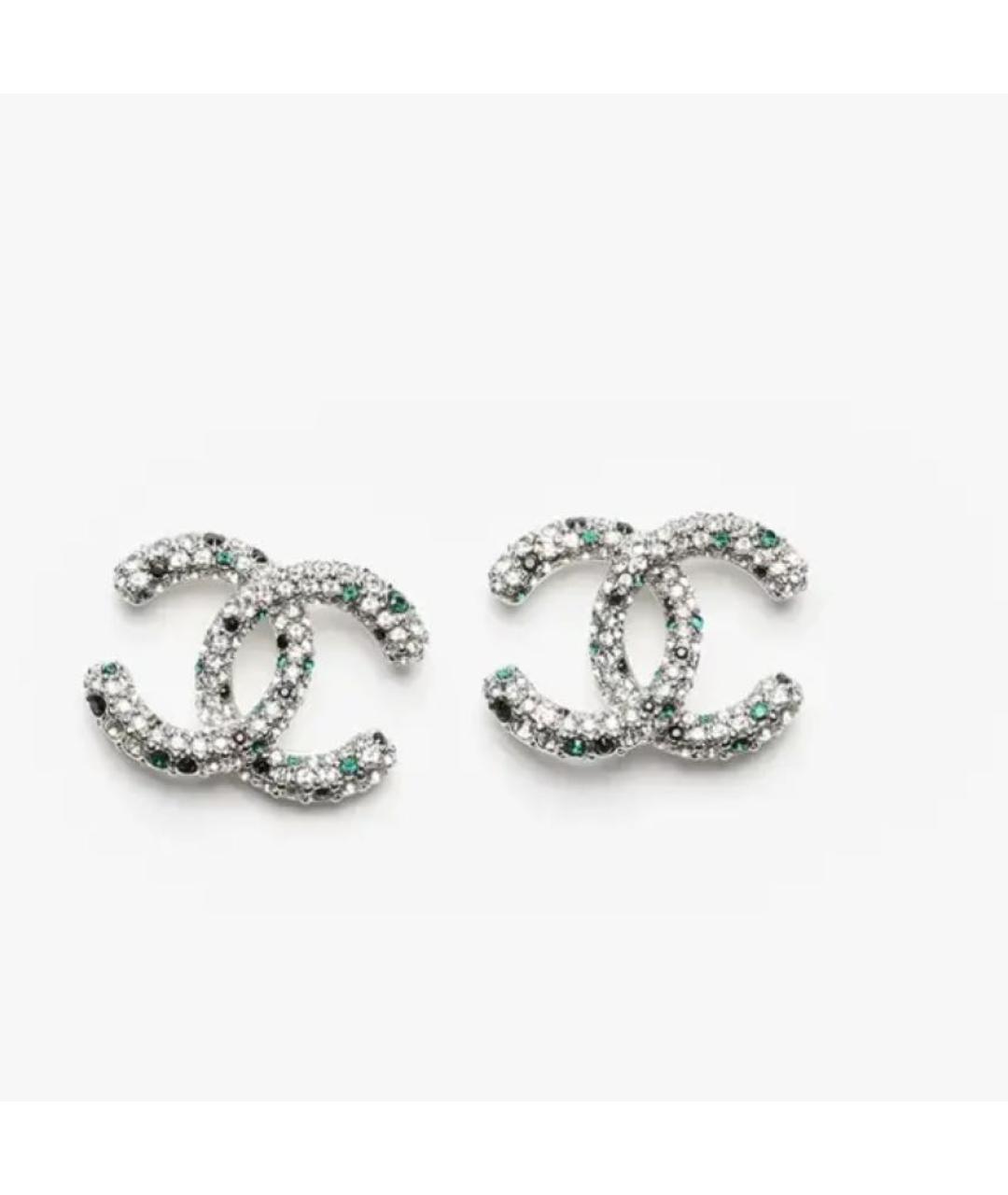 CHANEL Серебряные металлические серьги, фото 4