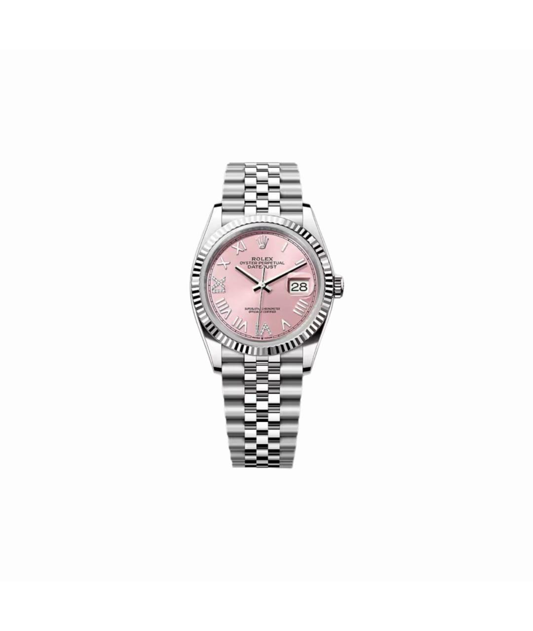 ROLEX Розовые часы из белого золота, фото 5