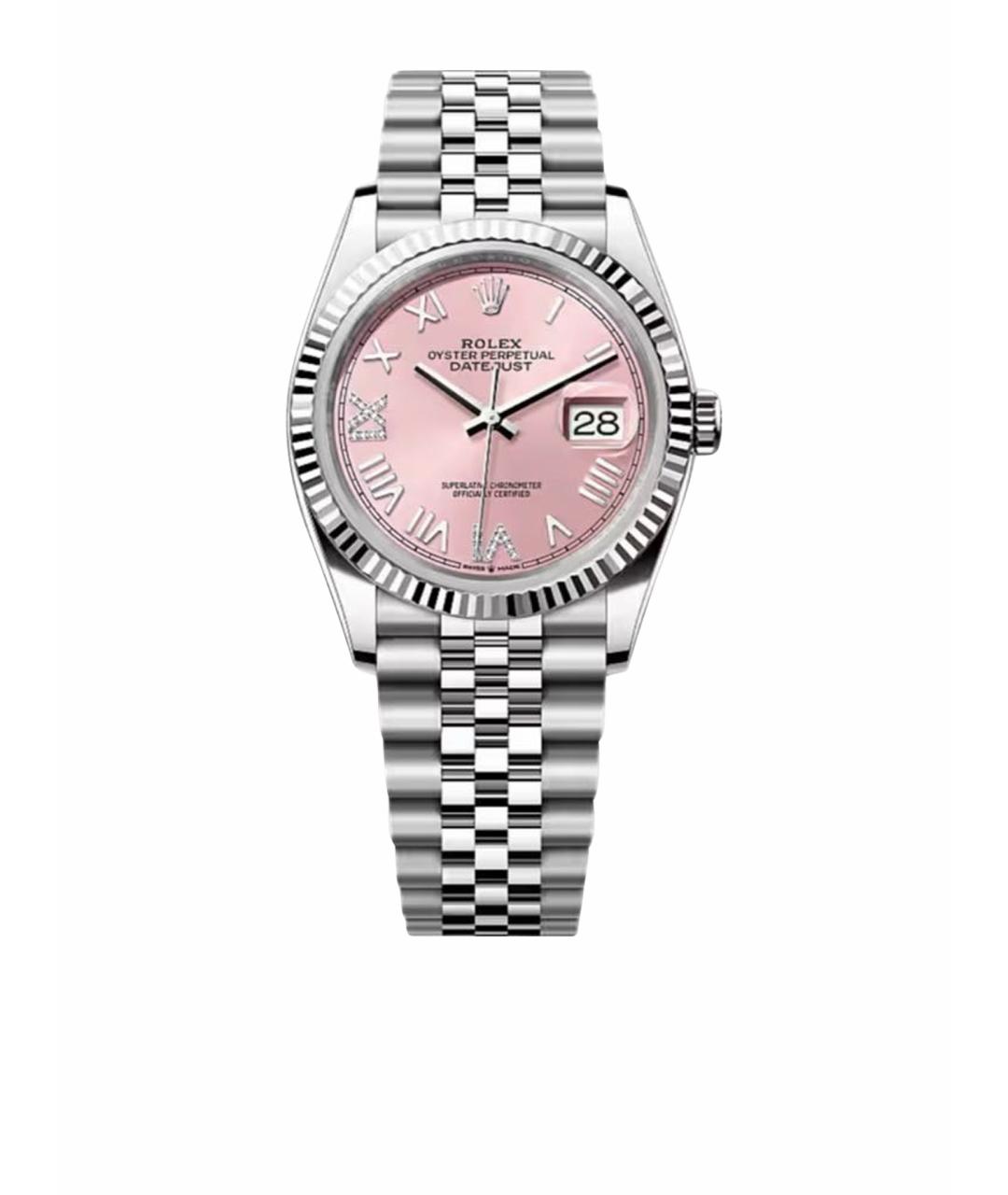 ROLEX Розовые часы из белого золота, фото 1