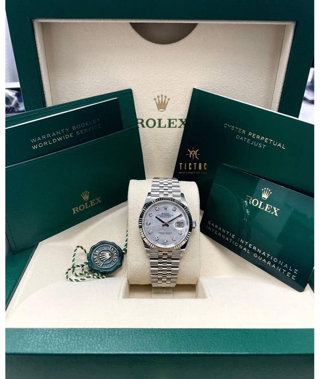 ROLEX Белые часы из белого золота, фото 2