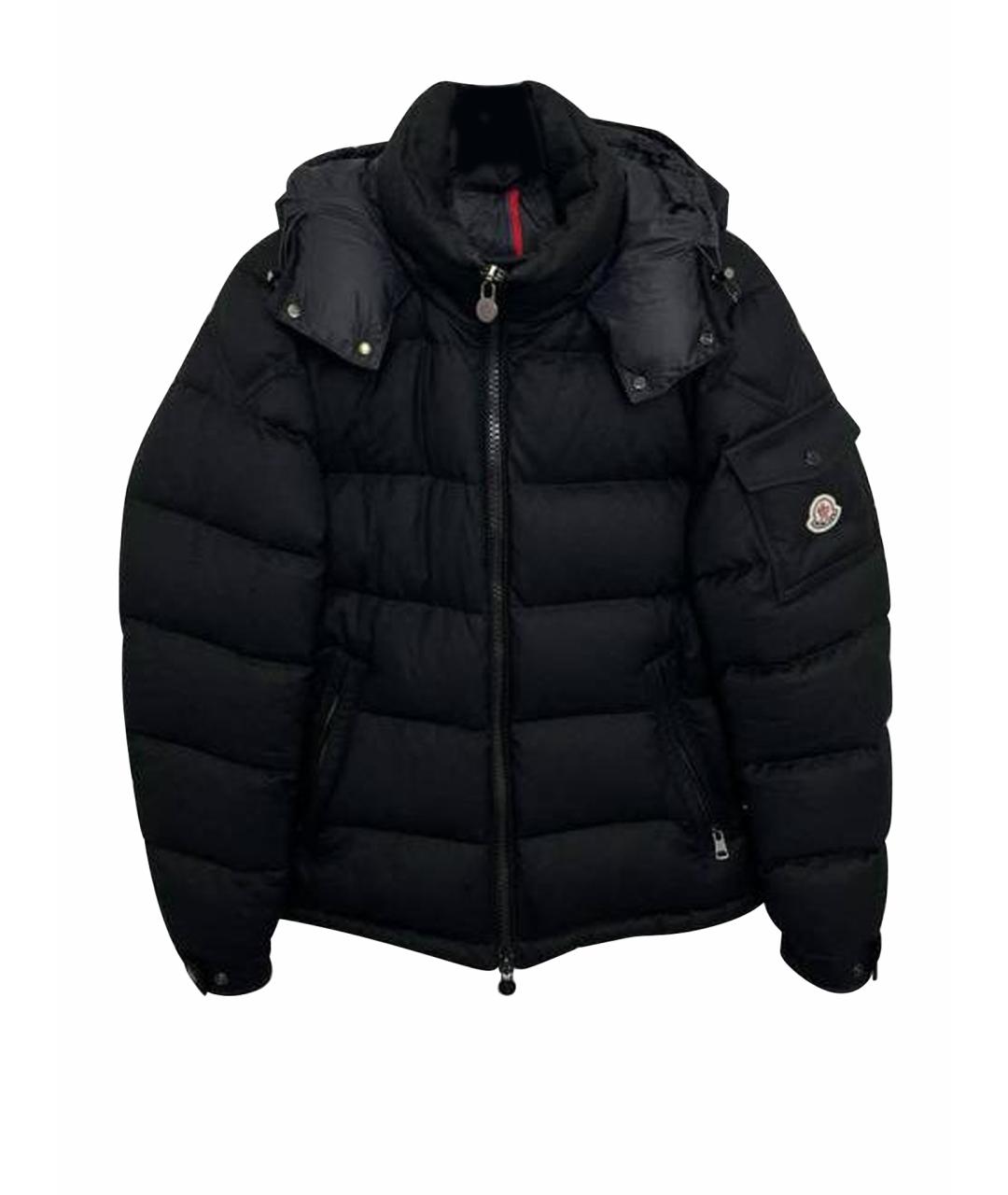 MONCLER Черный пуховик, фото 1