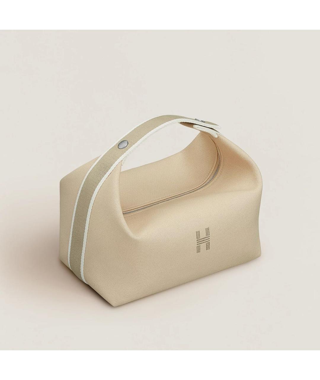 HERMES Бежевая косметичка, фото 9