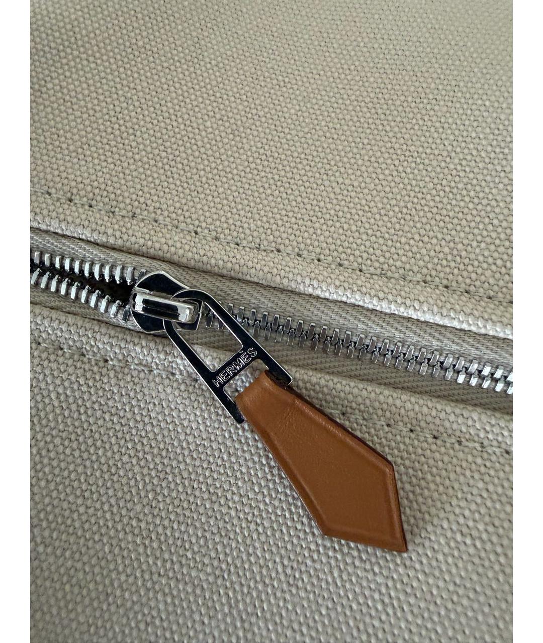 HERMES Бежевая косметичка, фото 5
