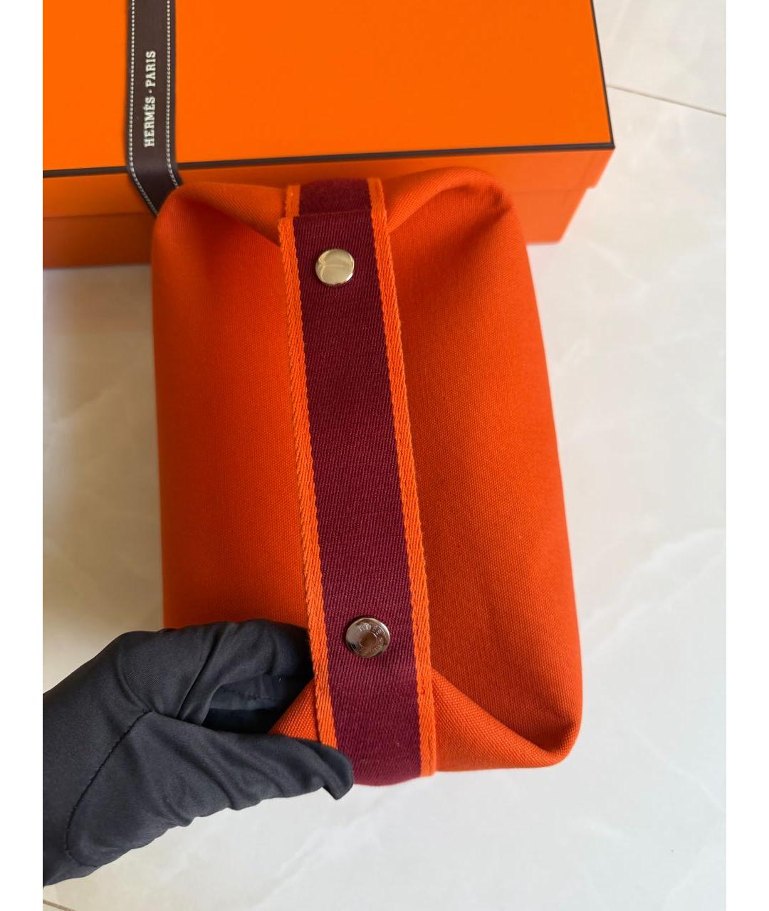 HERMES Оранжевая косметичка, фото 3