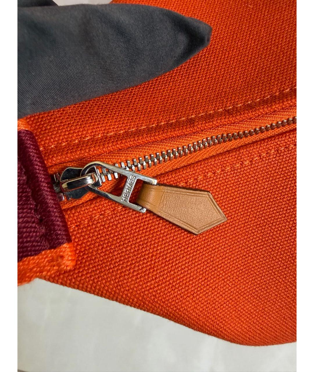 HERMES Оранжевая косметичка, фото 7