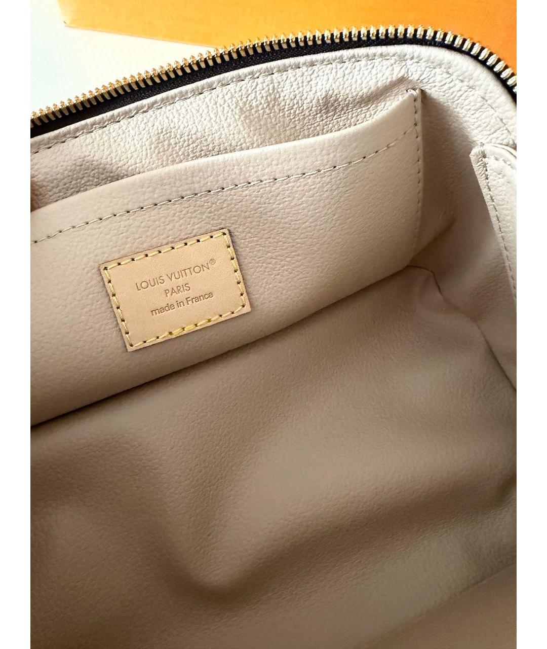 LOUIS VUITTON Коричневая косметичка из канвы, фото 6