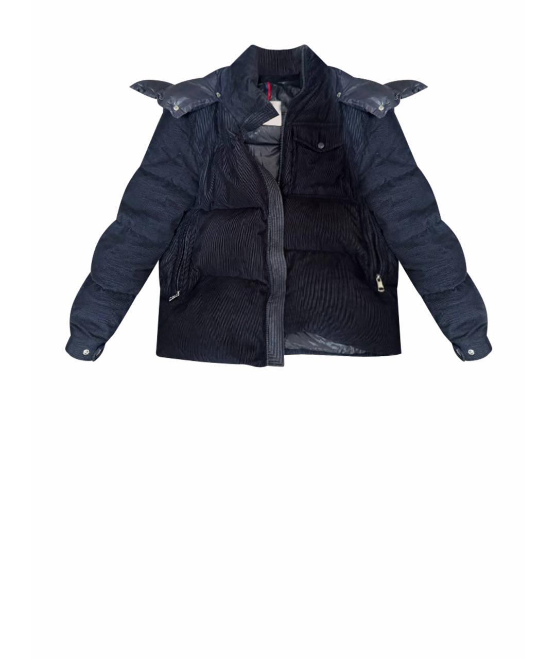 MONCLER Темно-синий пуховик, фото 1