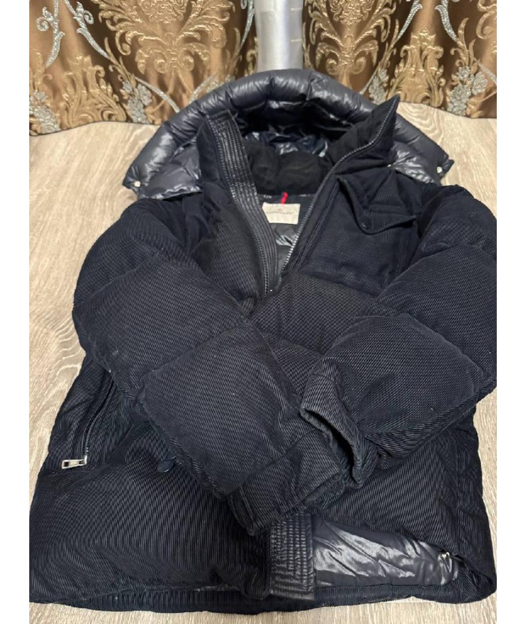 MONCLER Темно-синий пуховик, фото 2