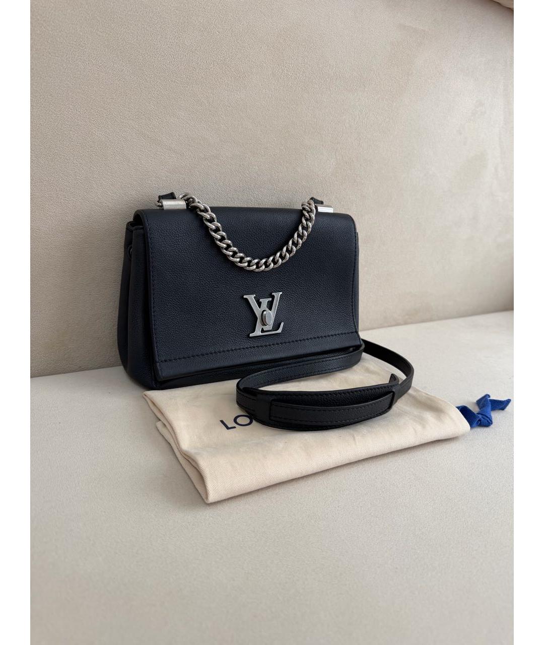 LOUIS VUITTON Черная кожаная сумка через плечо, фото 2