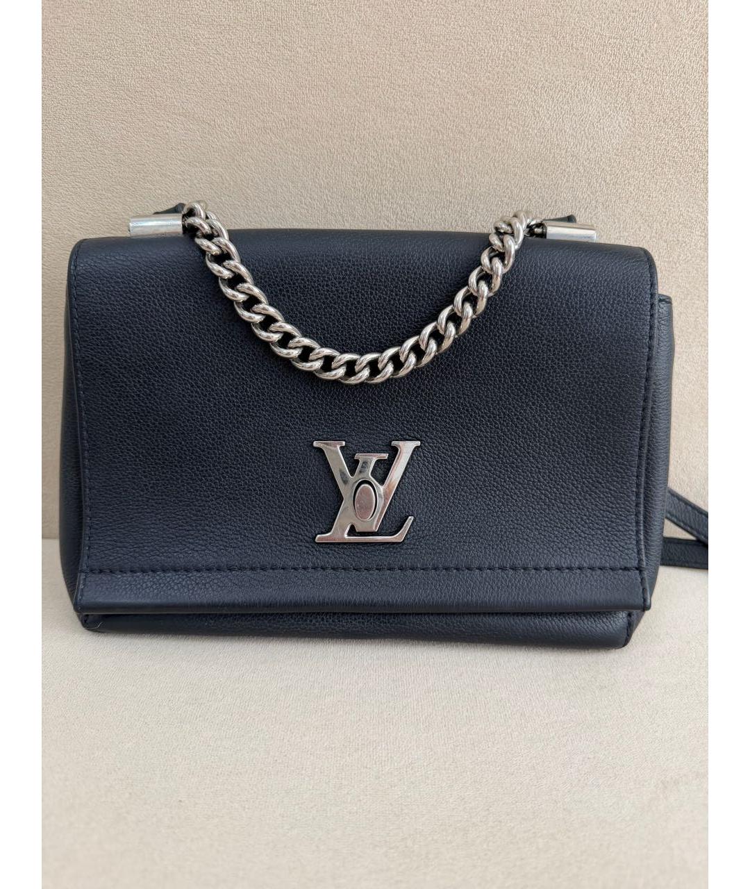 LOUIS VUITTON Черная кожаная сумка через плечо, фото 9