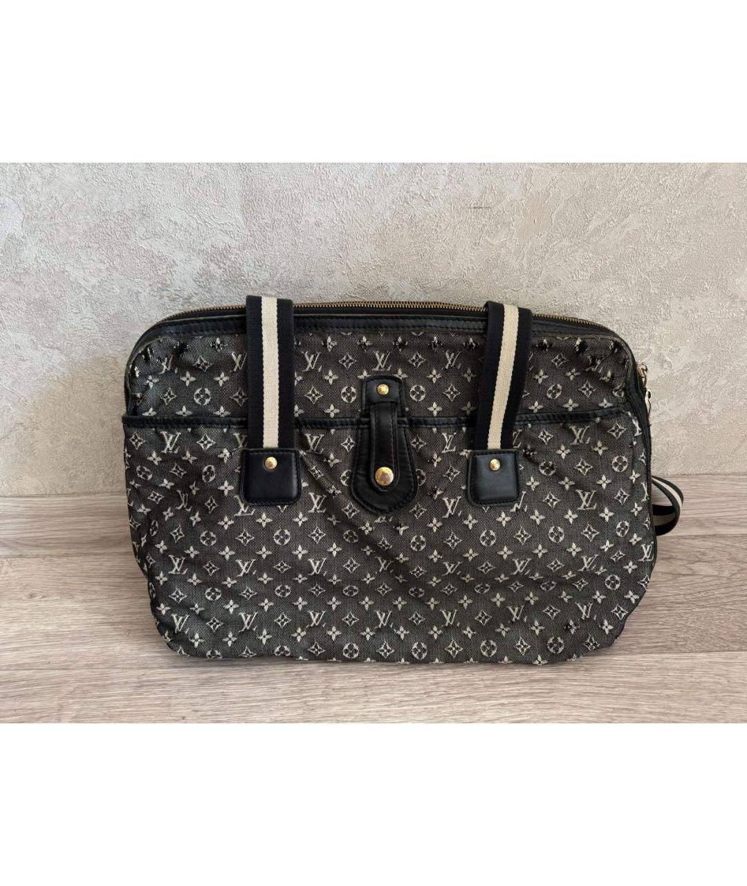LOUIS VUITTON Серая тканевая сумка тоут, фото 9