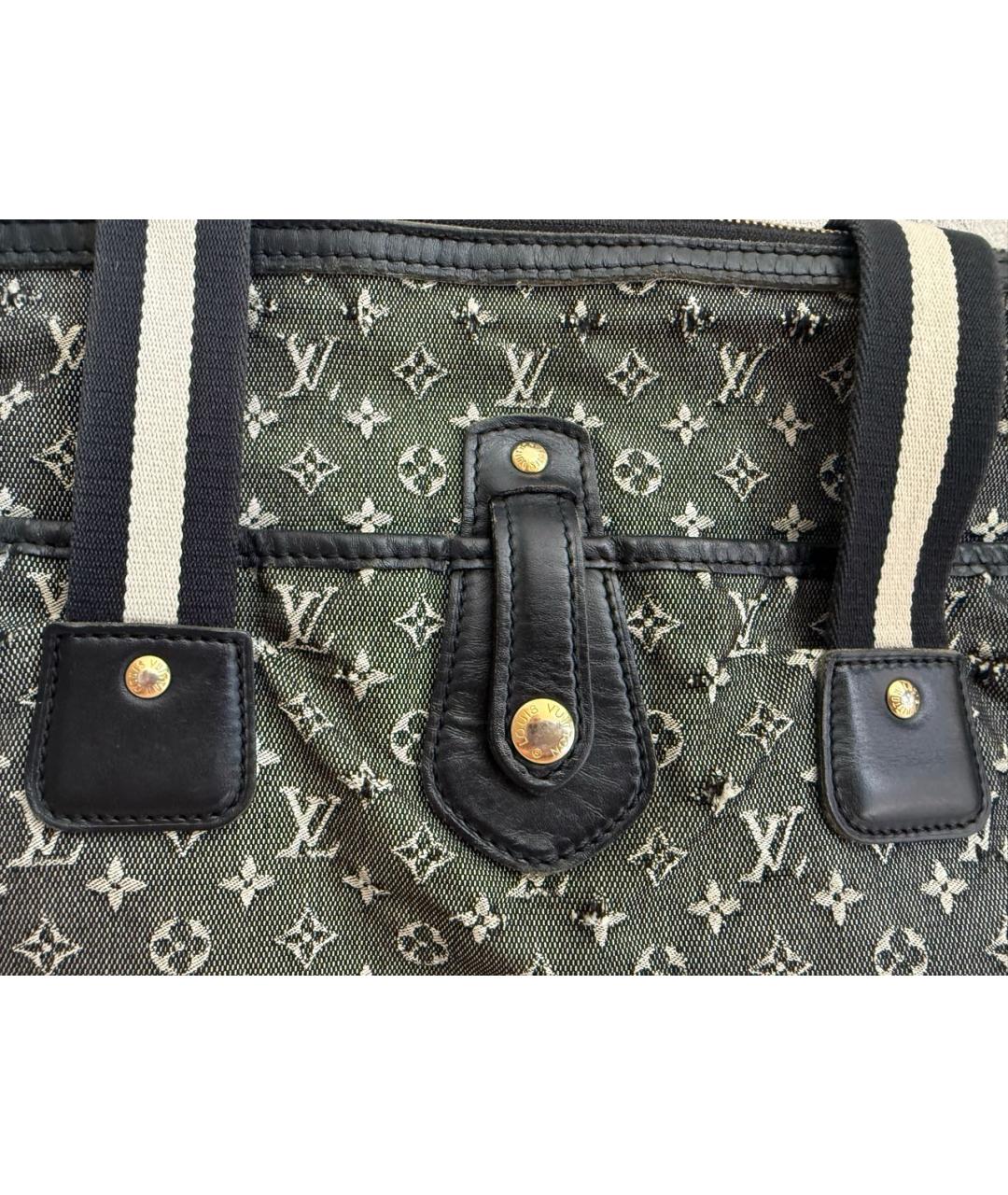 LOUIS VUITTON Серая тканевая сумка тоут, фото 8