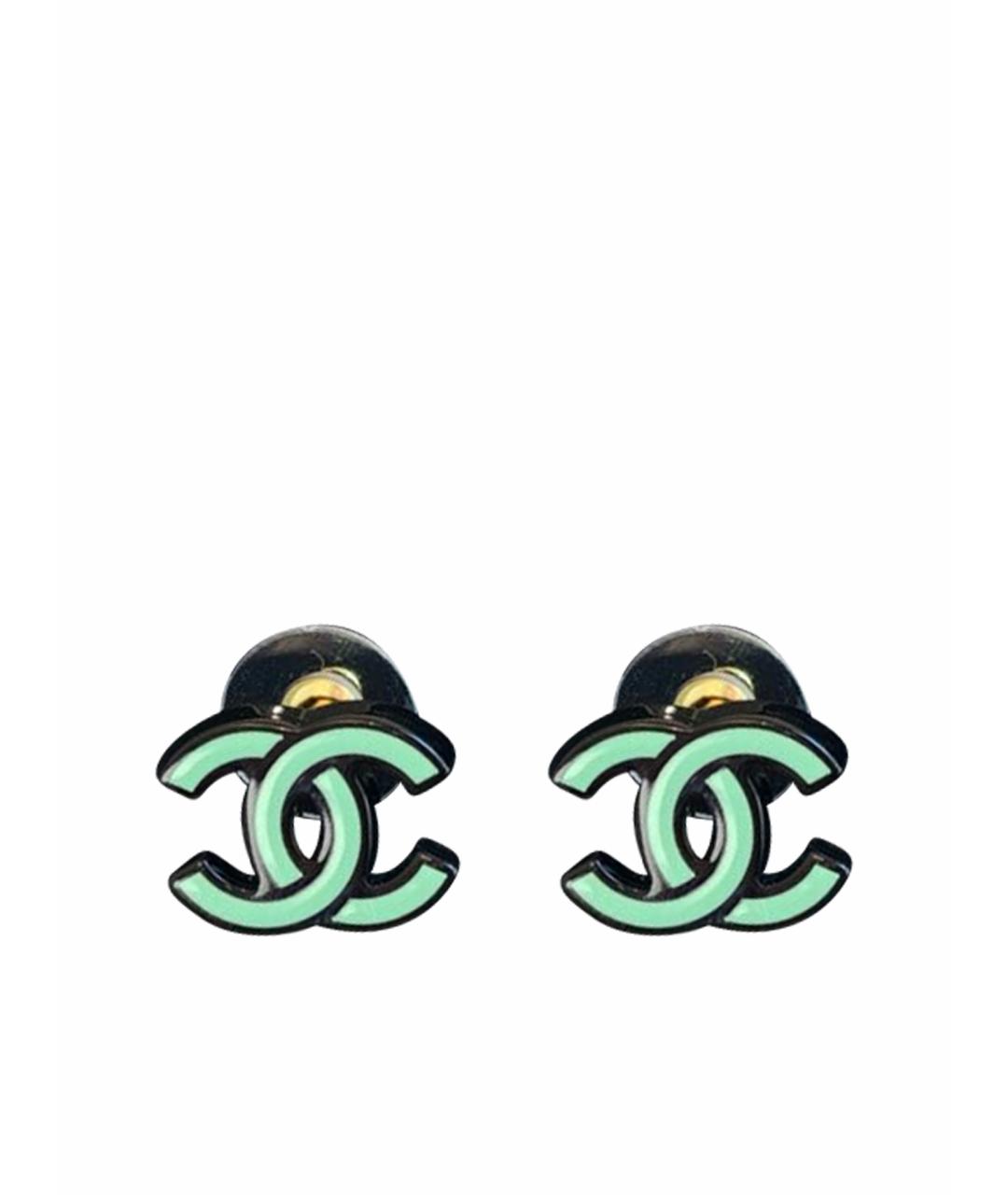CHANEL Черные серьги, фото 1