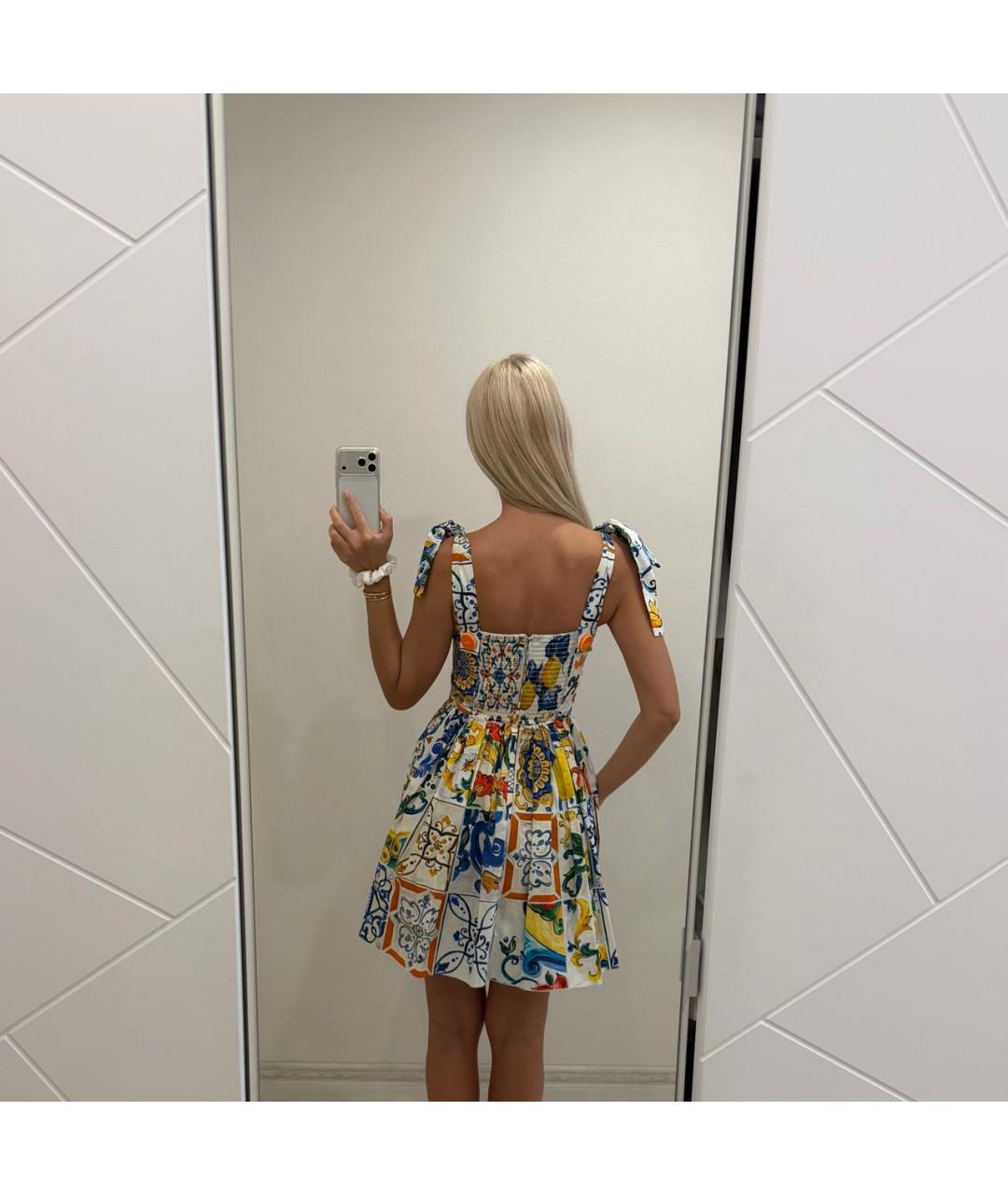 DOLCE&GABBANA Мульти хлопковый сарафан, фото 2