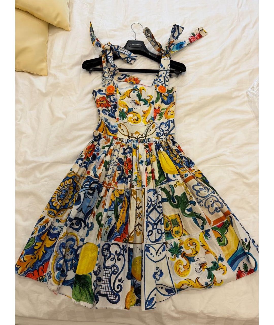 DOLCE&GABBANA Мульти хлопковый сарафан, фото 3
