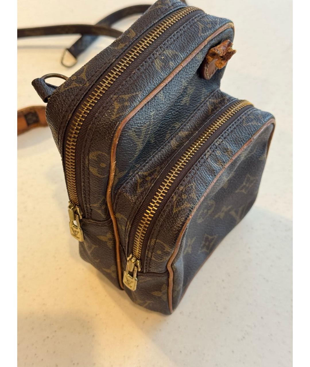 LOUIS VUITTON Коричневая кожаная сумка через плечо, фото 2