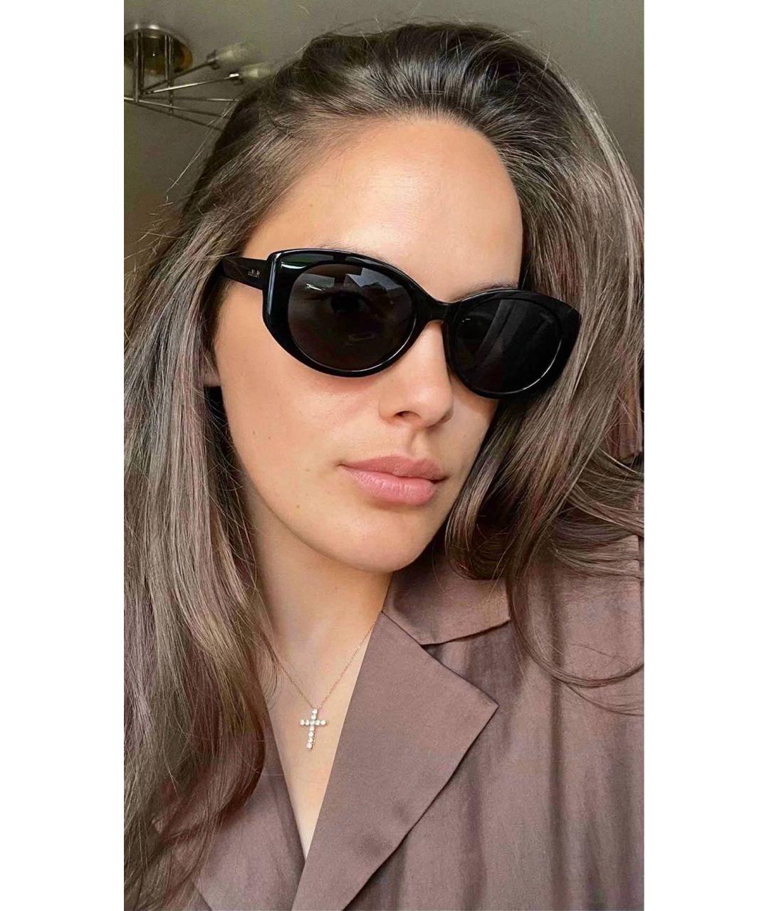 MAX MARA Черные пластиковые солнцезащитные очки, фото 2