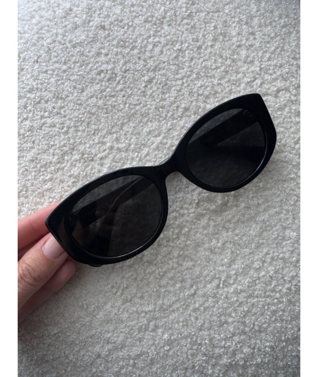 MAX MARA Черные пластиковые солнцезащитные очки, фото 3