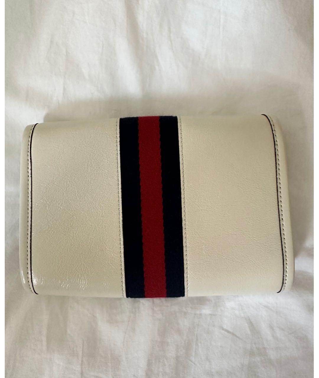 GUCCI Белая кожаная сумка через плечо, фото 2