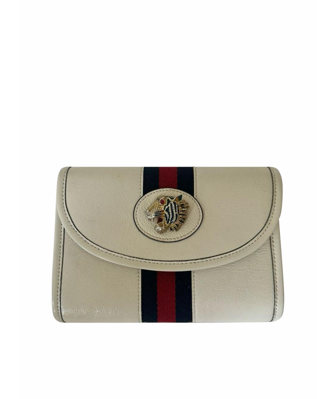 GUCCI Белая кожаная сумка через плечо, фото 1