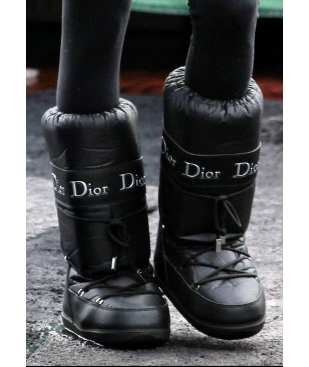 CHRISTIAN DIOR Черные синтетические сапоги, фото 8