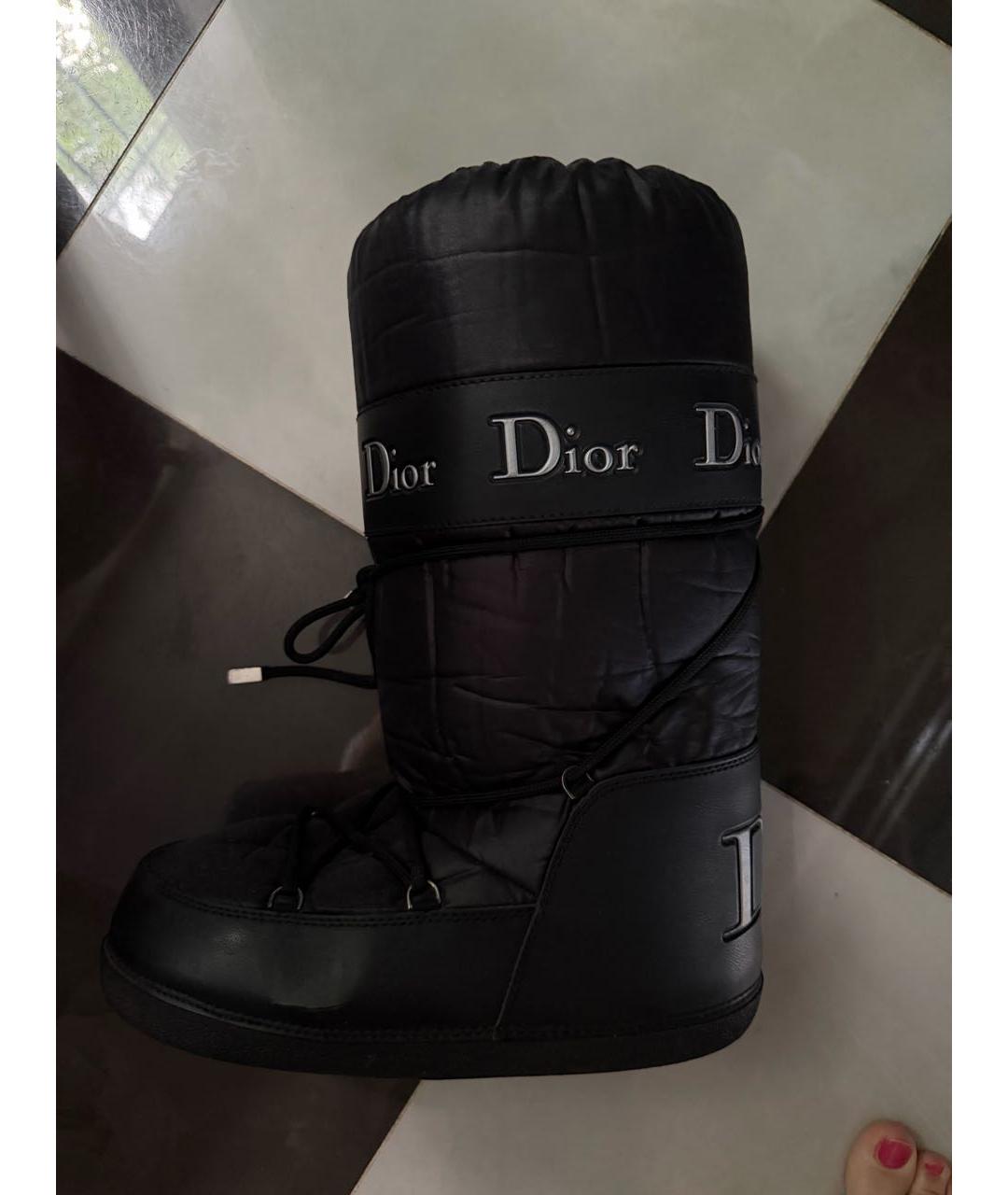 CHRISTIAN DIOR Черные синтетические сапоги, фото 9