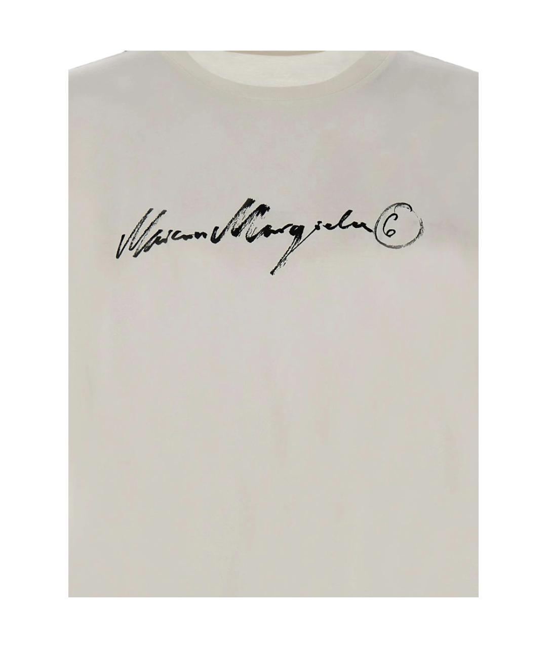 MM6 MAISON MARGIELA Белая хлопковая футболка, фото 2