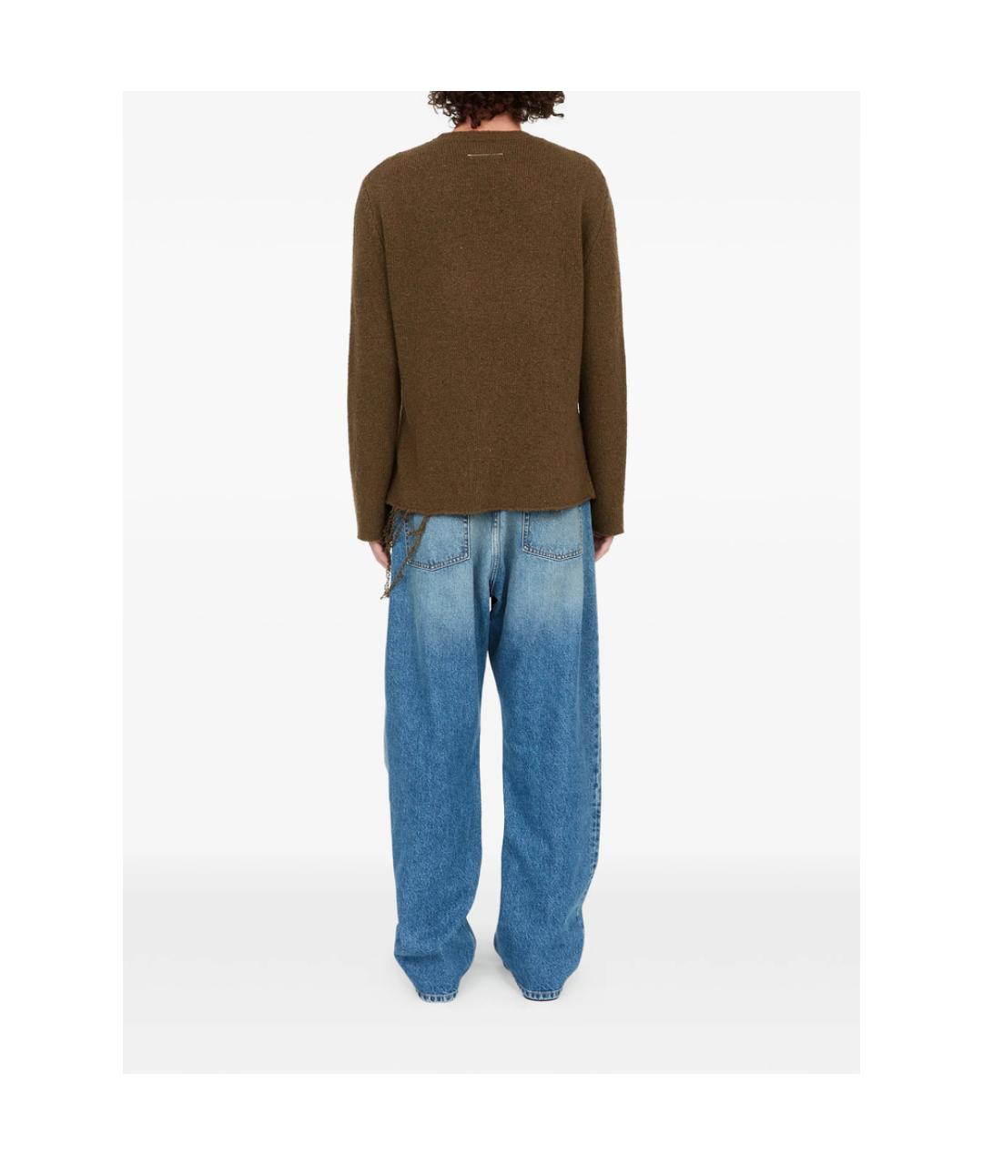 MM6 MAISON MARGIELA Коричневый шерстяной джемпер / свитер, фото 2